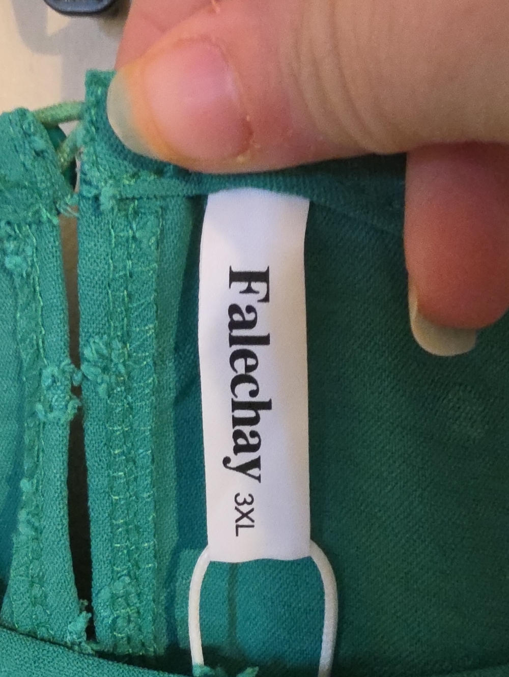Falechay Green Swiss Dot Balloon Sleeve Tunic Blouse. NWT - Picture 2 of 5